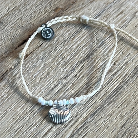 Pura Vida Bracelet Bundle Silver Shell Green Wave Gold Seed Bead Charm Rare Mint - Picture 5 of 8